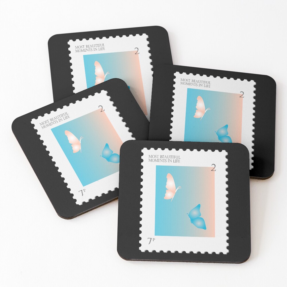 BTS Most Beautiful Moment Stamp Coasters (Set of 4)