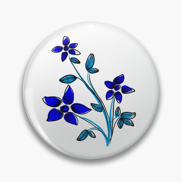 Item preview, Blue flowers with simple style designed and sold by Chino20.