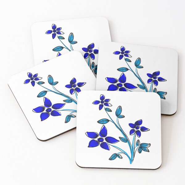 Item preview, Blue flowers with simple style designed and sold by Chino20.