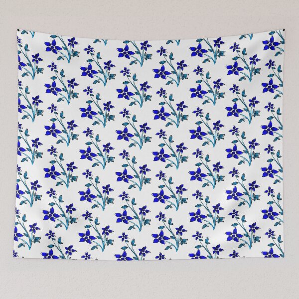 Item preview, Blue flowers with simple style designed and sold by Chino20.