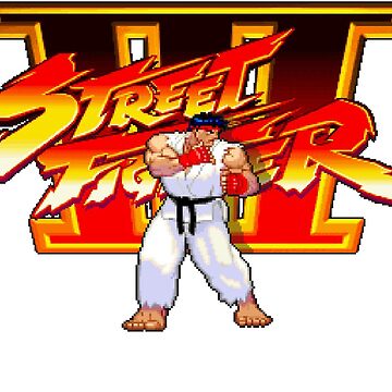 Ryu Street Fighter III Videogames Neo-Geo Pixel Art Sticker by  Mr-Retropixel