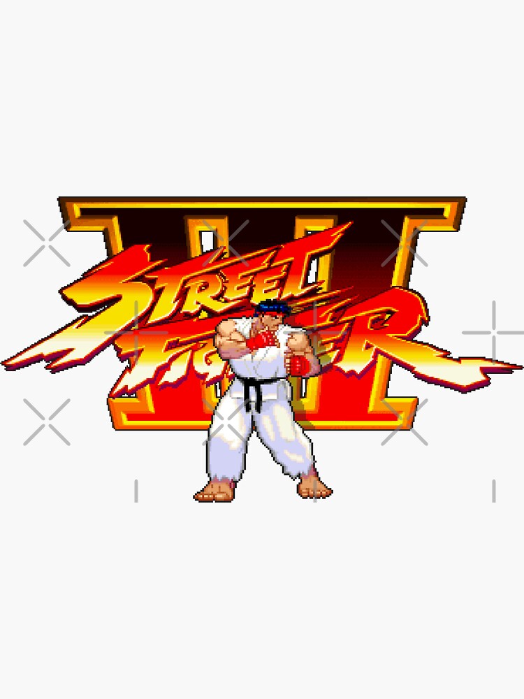 Ryu Street Fighter III Videogames Neo-Geo Pixel Art Sticker by  Mr-Retropixel