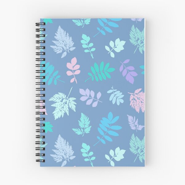 Item preview, Multicolor leaves 6. Wild herbs seamless pattern on blue. Autumn leaf fall. Wild life designed and sold by Yulia Chepurova.
