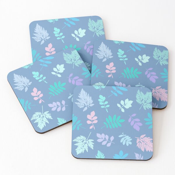 Item preview, Multicolor leaves 6. Wild herbs seamless pattern on blue. Autumn leaf fall. Wild life designed and sold by Yulia Chepurova.