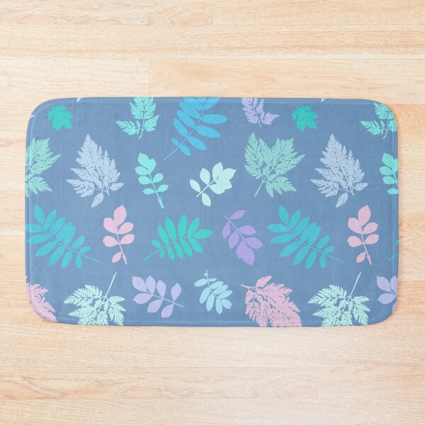 Item preview, Multicolor leaves 6. Wild herbs seamless pattern on blue. Autumn leaf fall. Wild life designed and sold by Yulia Chepurova.