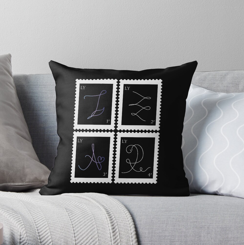BTS Love Yourself Tear Stamp Throw Pillow
