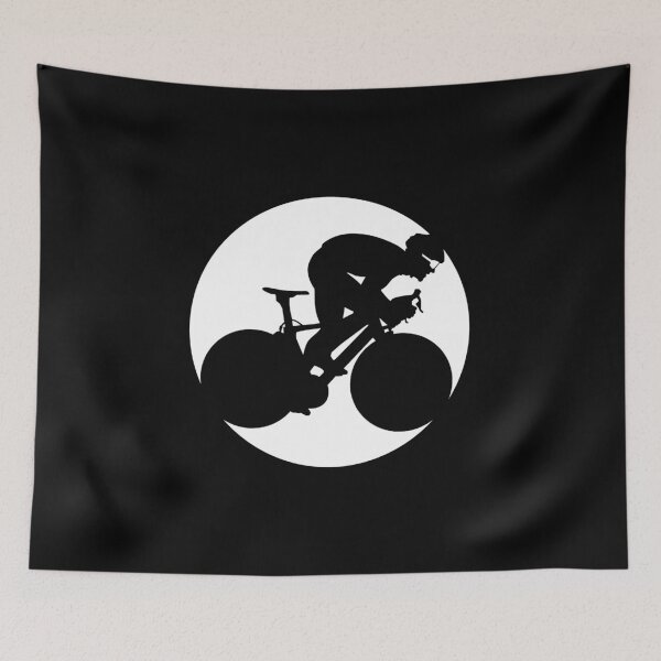 Item preview, Road Cyclist Sprinting Black and White designed and sold by RabeDesigns.