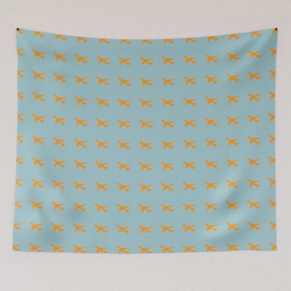 Item preview, Orange airplane on blue designed and sold by tetibright.