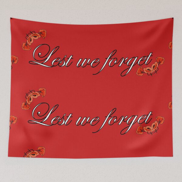 Item preview, Lest we forget remembrance day white lettering edition designed and sold by Deegital18.