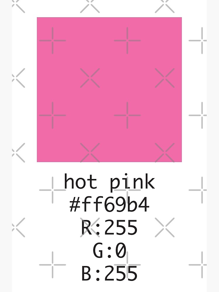  Hot Pink Hex And RGB Code Poster For Sale By Number3art Redbubble