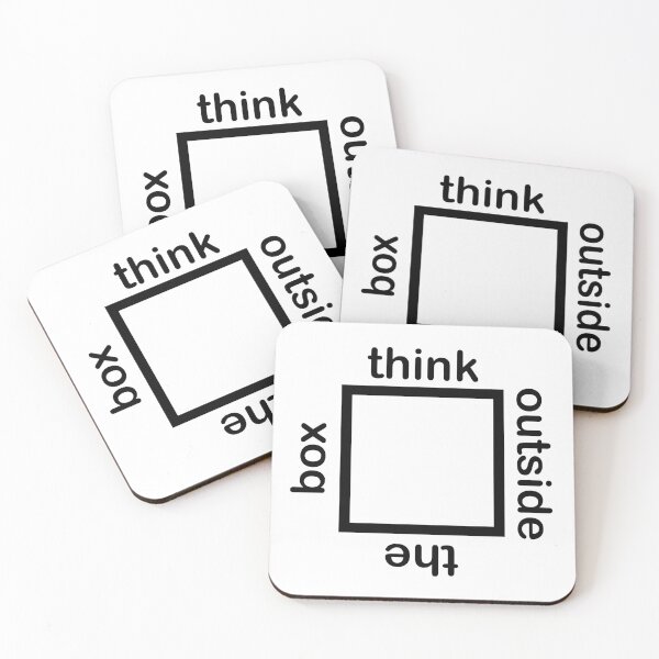 Item preview, Think outside the box meme black designed and sold by BlueHut.