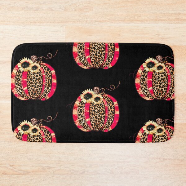 Item preview, Pumpkin leopard sunflower design with animal prints  ,floral  pattern  designed and sold by Moussa  Sussi.