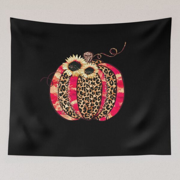 Item preview, Pumpkin leopard sunflower design with animal prints  ,floral  pattern  designed and sold by Moussa  Sussi.