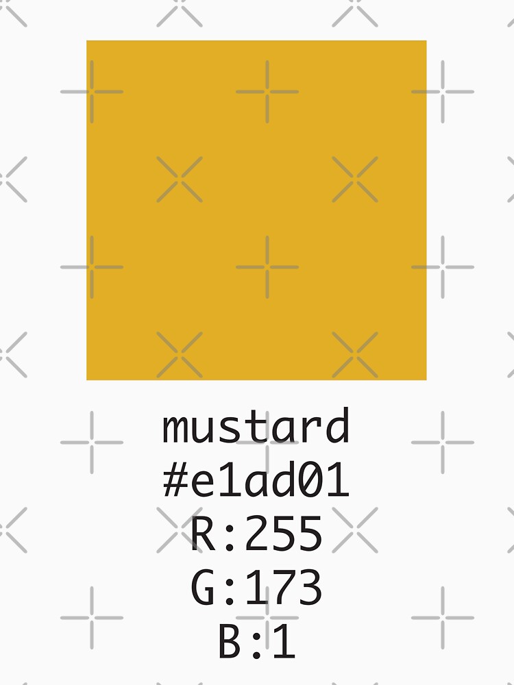 mustard-hex-and-rgb-code-t-shirt-by-number3art-redbubble