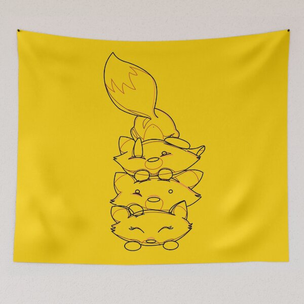 Item preview, Foxie Pile (Lines) designed and sold by Art by Morgan Campillo.