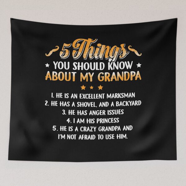 Item preview, 5 Things You Should Know About My Grandpa designed and sold by RosaMapes.