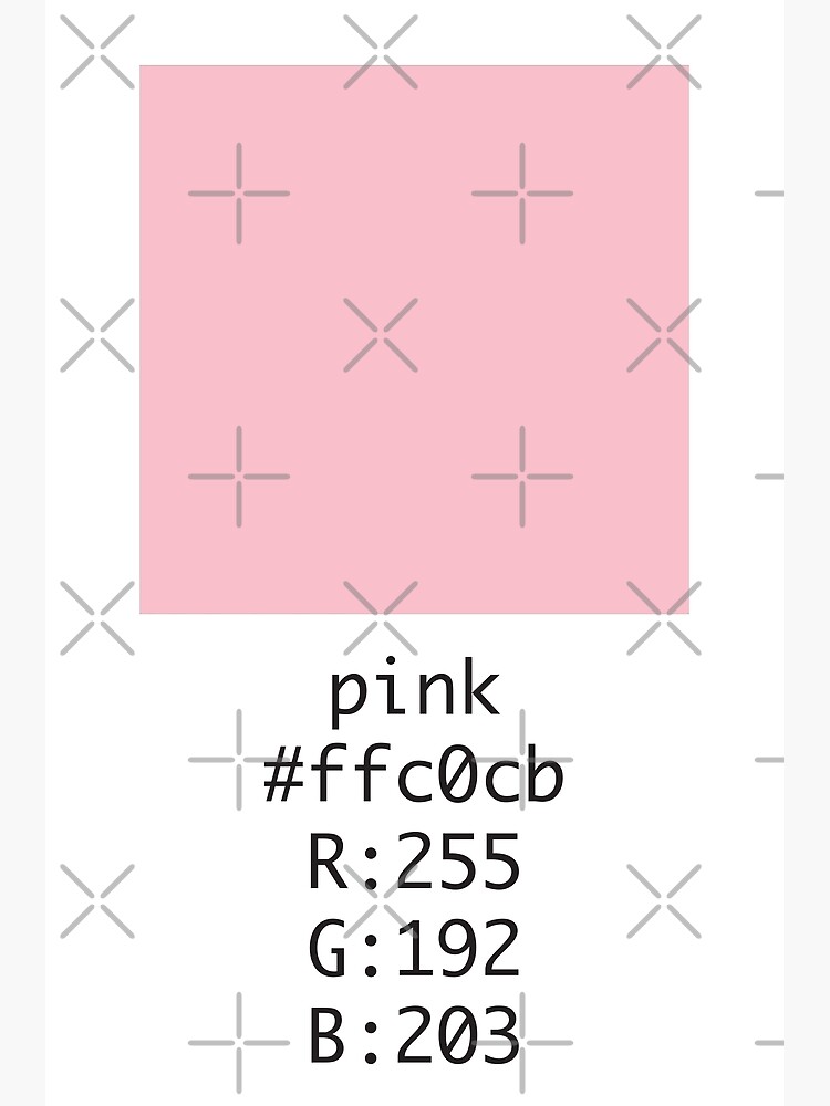  Pink Hex And RGB Code Poster For Sale By Number3art Redbubble