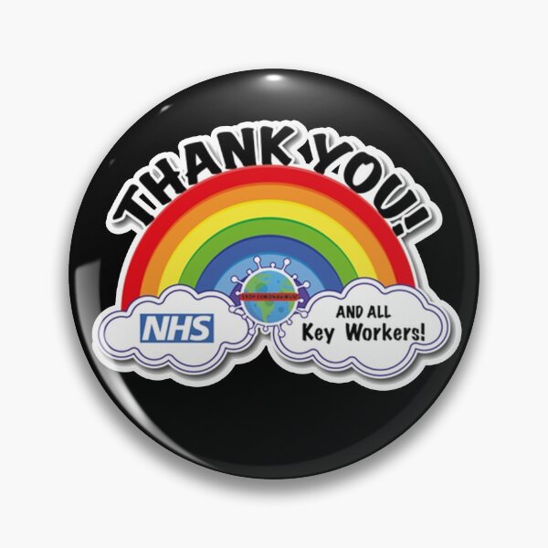 Item preview, Thank You NHS and all Key Workers Rainbow Coronavirus COVID-19 UK 2020 designed and sold by Sean Moon.
