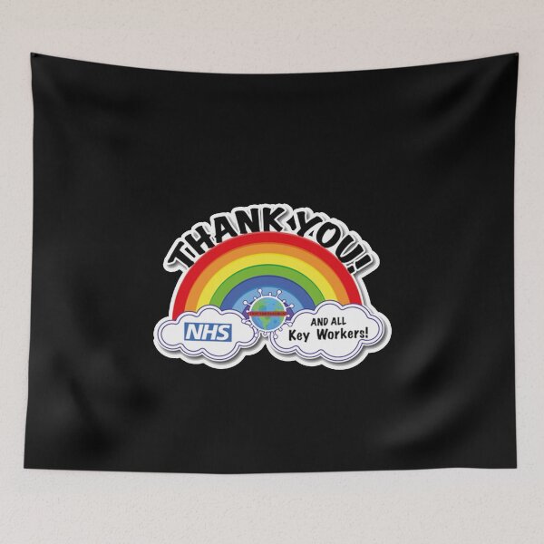Item preview, Thank You NHS and all Key Workers Rainbow Coronavirus COVID-19 UK 2020 designed and sold by Sean Moon.
