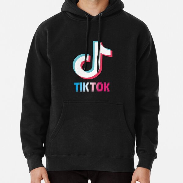 Logo tik flou sur le dessus Sweat à capuche épais