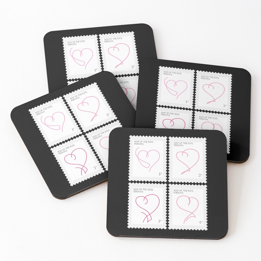 BTS Map of the Soul Persona Stamp Coasters (Set of 4)