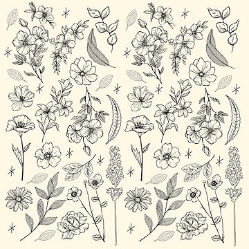 Artwork thumbnail, Simple Flower Pattern by doodlewjess