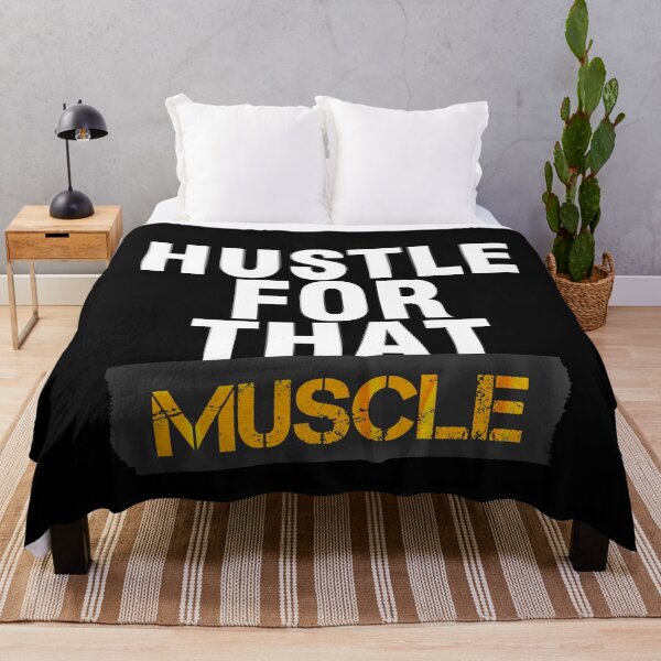 Item preview, Hustle For That Muscle Workout Motivation Quotes designed and sold by Urosek.