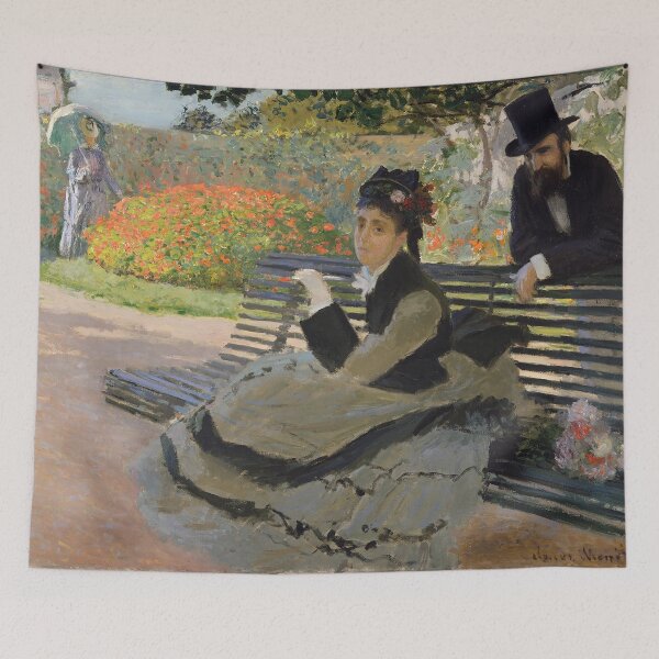 Item preview, Claude Monet, Camille Monet on a garden bench designed and sold by TemporaryArt.