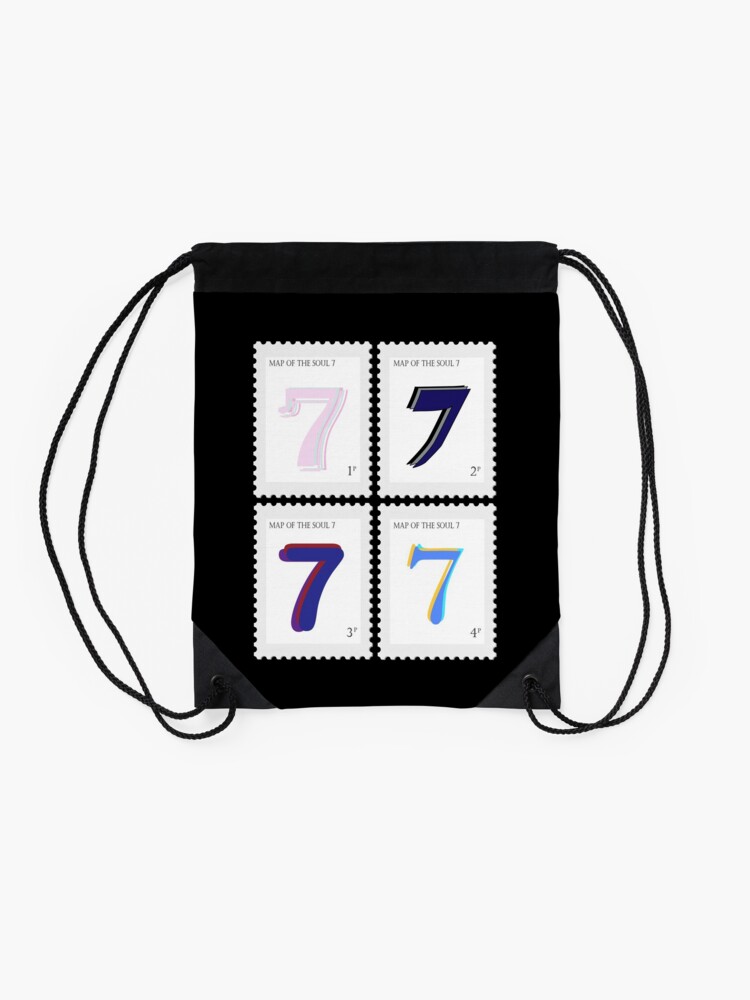 Alternate view of BTS Map of the Soul 7 Stamp Drawstring Bag
