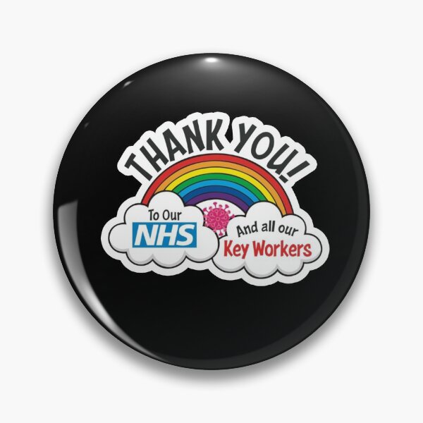 Item preview, Thank You NHS and all Key Workers Rainbow Coronavirus COVID-19 UK 2020 designed and sold by Sean Moon.