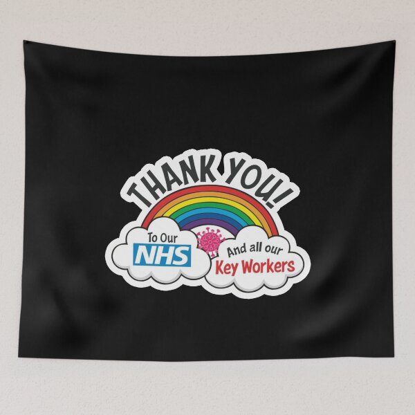 Item preview, Thank You NHS and all Key Workers Rainbow Coronavirus COVID-19 UK 2020 designed and sold by Sean Moon.