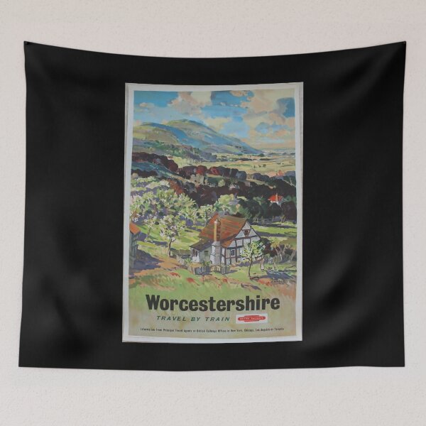 Item preview, Worcestershire retro poster designed and sold by CorasPosters.