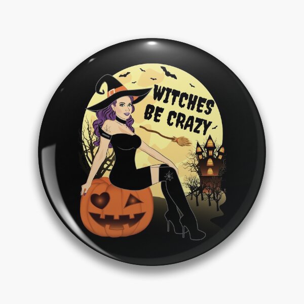 Item preview, Halloween Witch Witches Be Crazy Funny Pumpkin designed and sold by ZNOVANNA.