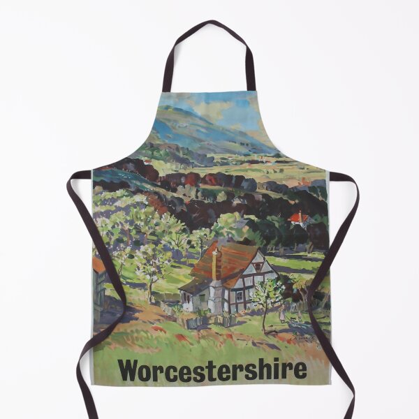 Item preview, Worcestershire retro poster designed and sold by CorasPosters.
