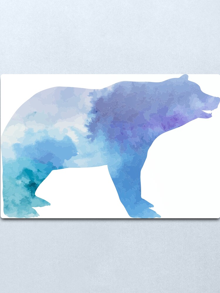 Aquarell Bar Mit Blautonen Metal Print By Fantastyc Redbubble