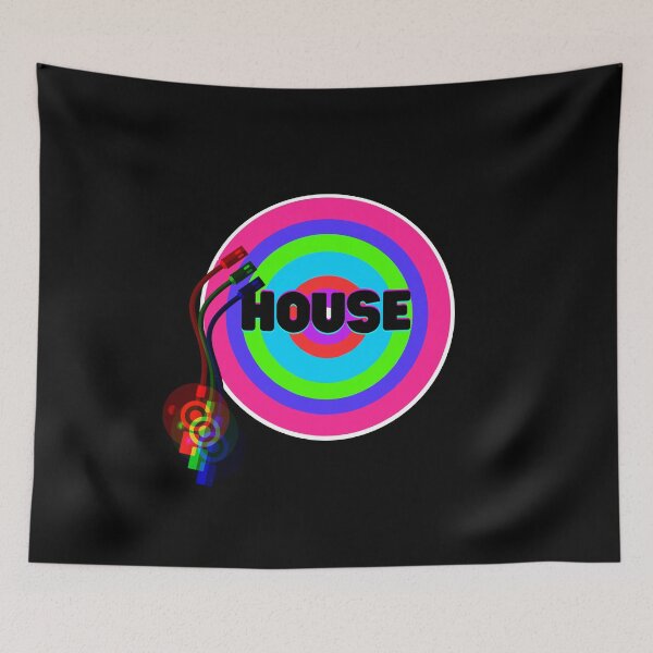 Item preview, House Music Colorful Rainbow Vinyl Record designed and sold by sherwinc.