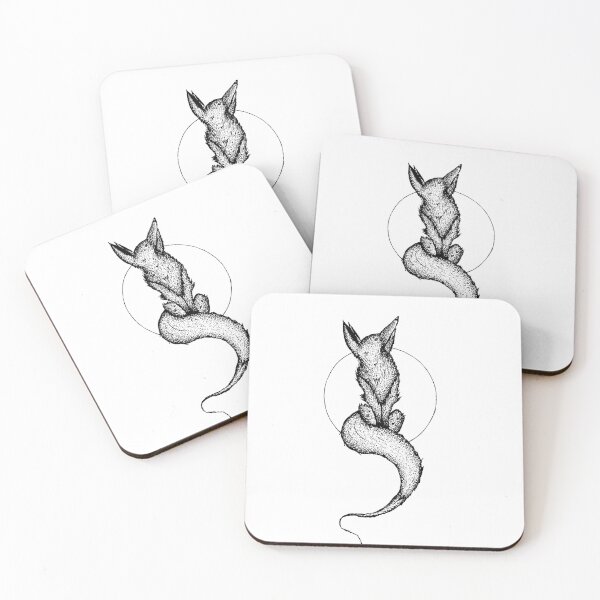 Item preview, Lonely Fox, dotwork fox design designed and sold by VasilisLam.