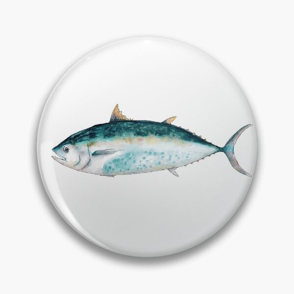Item preview, Watercolor Tuna fish designed and sold by FuzzyLogicKate.