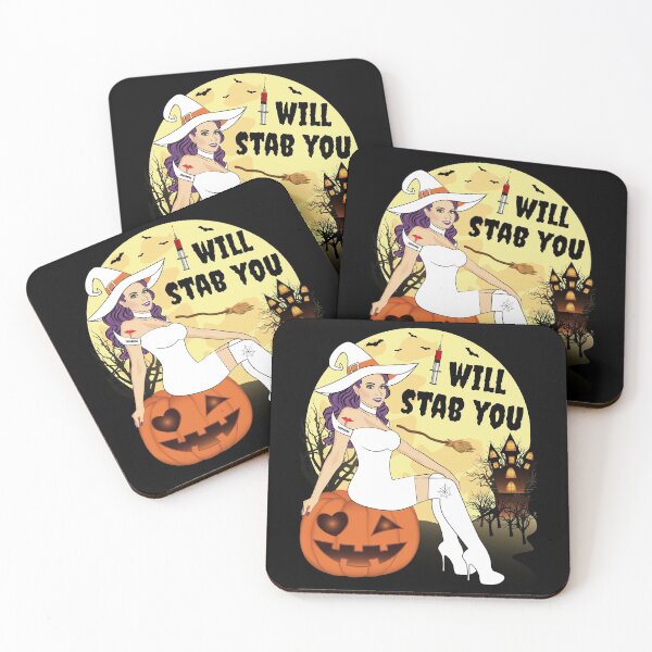 Item preview, Halloween Witch I Will Stab You Nurse Squad designed and sold by ZNOVANNA.
