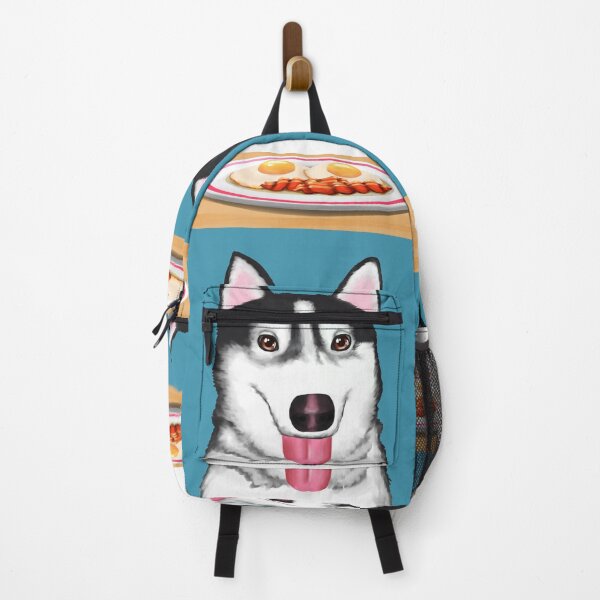 Item preview, Dmitri the Husky eats Bacon and Eggs designed and sold by DigandDig.