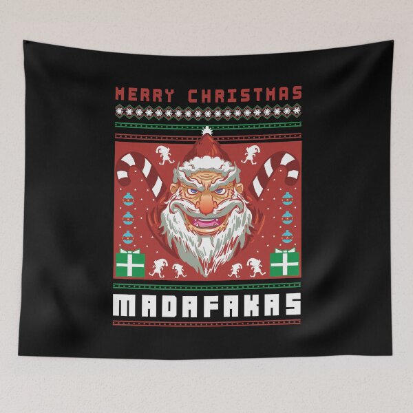 Item preview, Merry Christmas Madafakas Santa Claus Ugly Christmas   designed and sold by Rzelemenz.