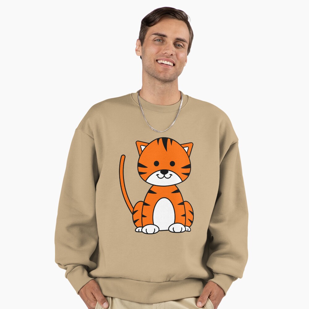 Kid's drawing kawaii tiger.  Journal