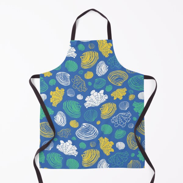Item preview, Vector blue repeat pattern with variety of clam seashells.  designed and sold by jamiesoondesign.