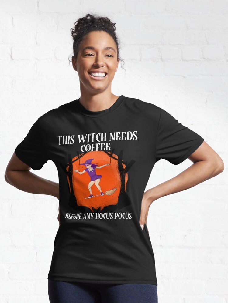 Alternate view of This Witch Needs Coffee Active T-Shirt