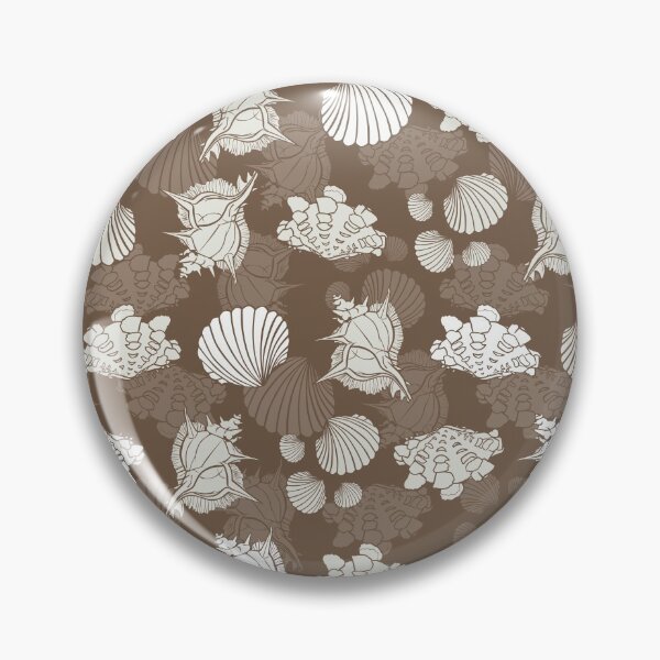 Item preview, Vector brown and white repeat pattern with seashells. designed and sold by jamiesoondesign.