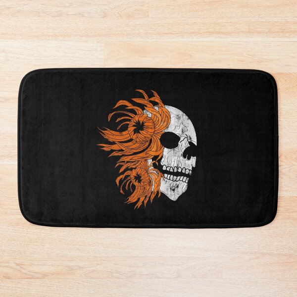 Item preview, Orange skull and chrysanthemums designed and sold by BV-creas.