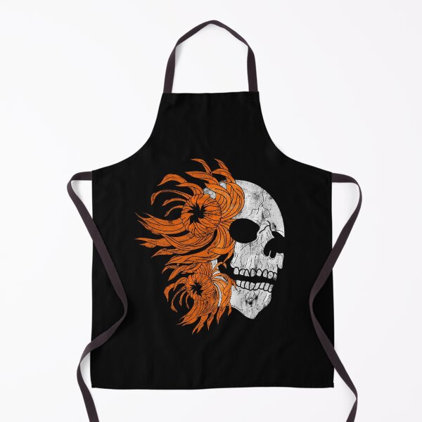 Item preview, Orange skull and chrysanthemums designed and sold by BV-creas.