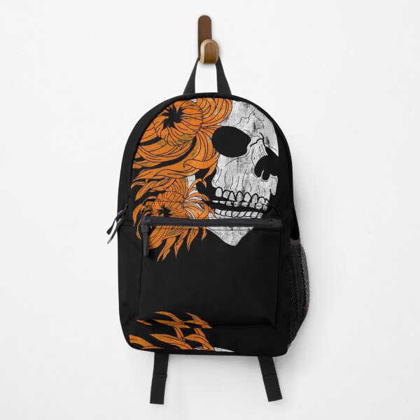 Item preview, Orange skull and chrysanthemums designed and sold by BV-creas.