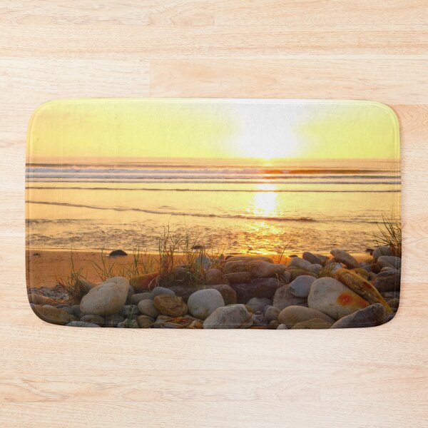 Item preview, Orange sunset on the warm sandstone beach designed and sold by sopfanna.