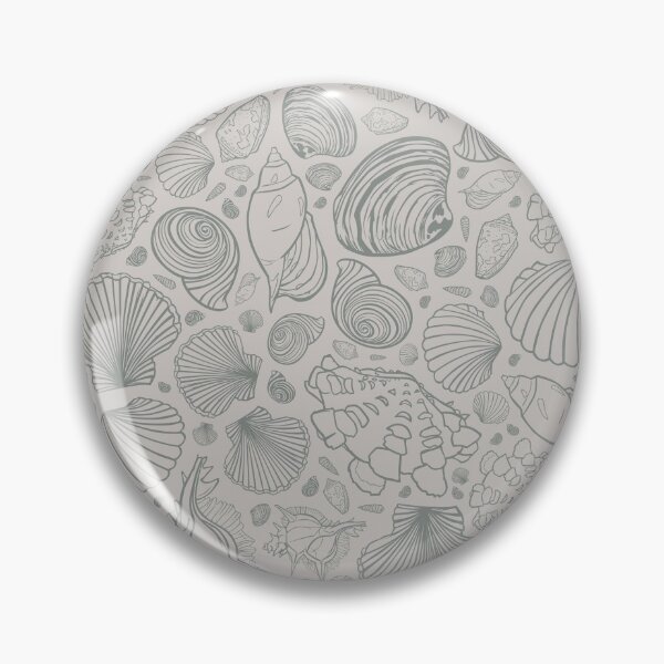 Item preview, Vector neutral grey repeat pattern with variety of seashells.  designed and sold by jamiesoondesign.
